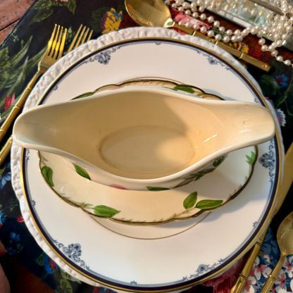 Vintage Franciscan Desert Rose  gravy boat for holiday table scape