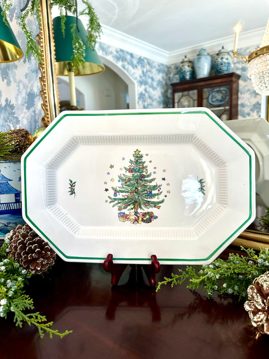 Beautiful Nikko Christmas Tree Platter
