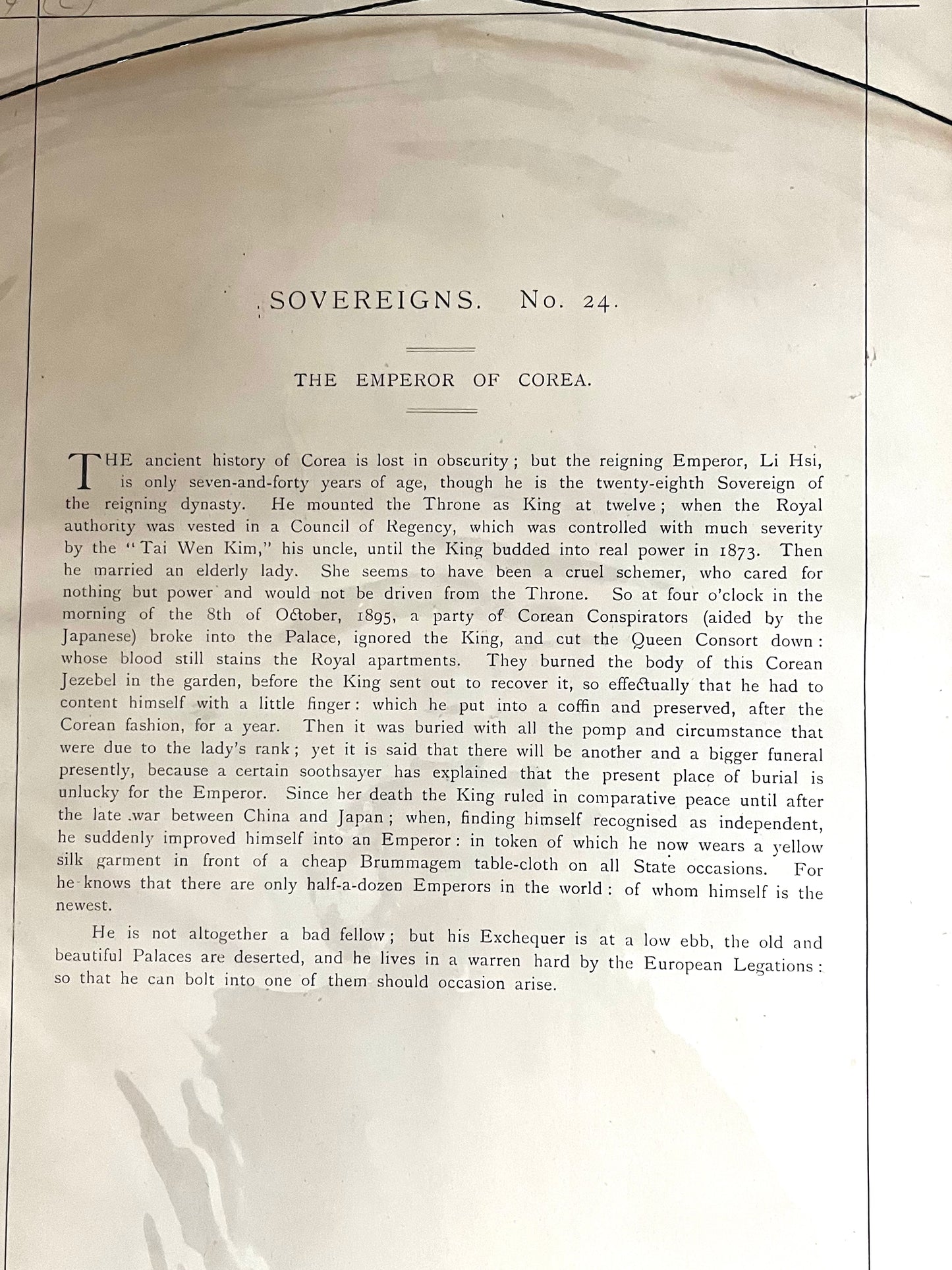 A Pair of 19th-Century Vanity Fair Color Engravings — “Sovereigns” Series, England - Silk Matted