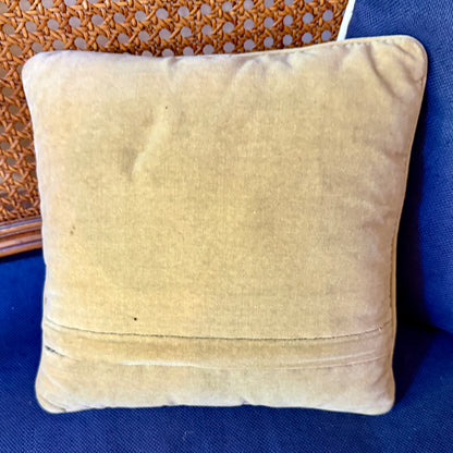 Adorable vintage strawberry botanical needlepoint throw pillow