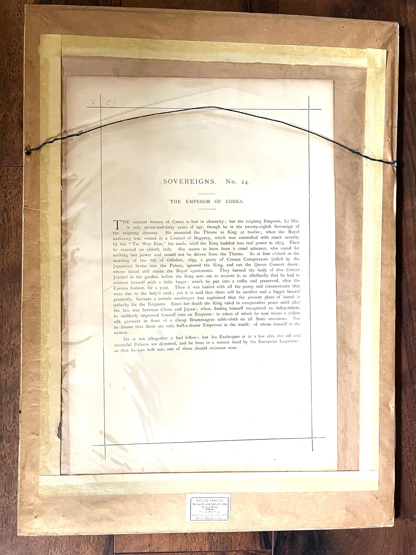 A Pair of 19th-Century Vanity Fair Color Engravings — “Sovereigns” Series, England - Silk Matted