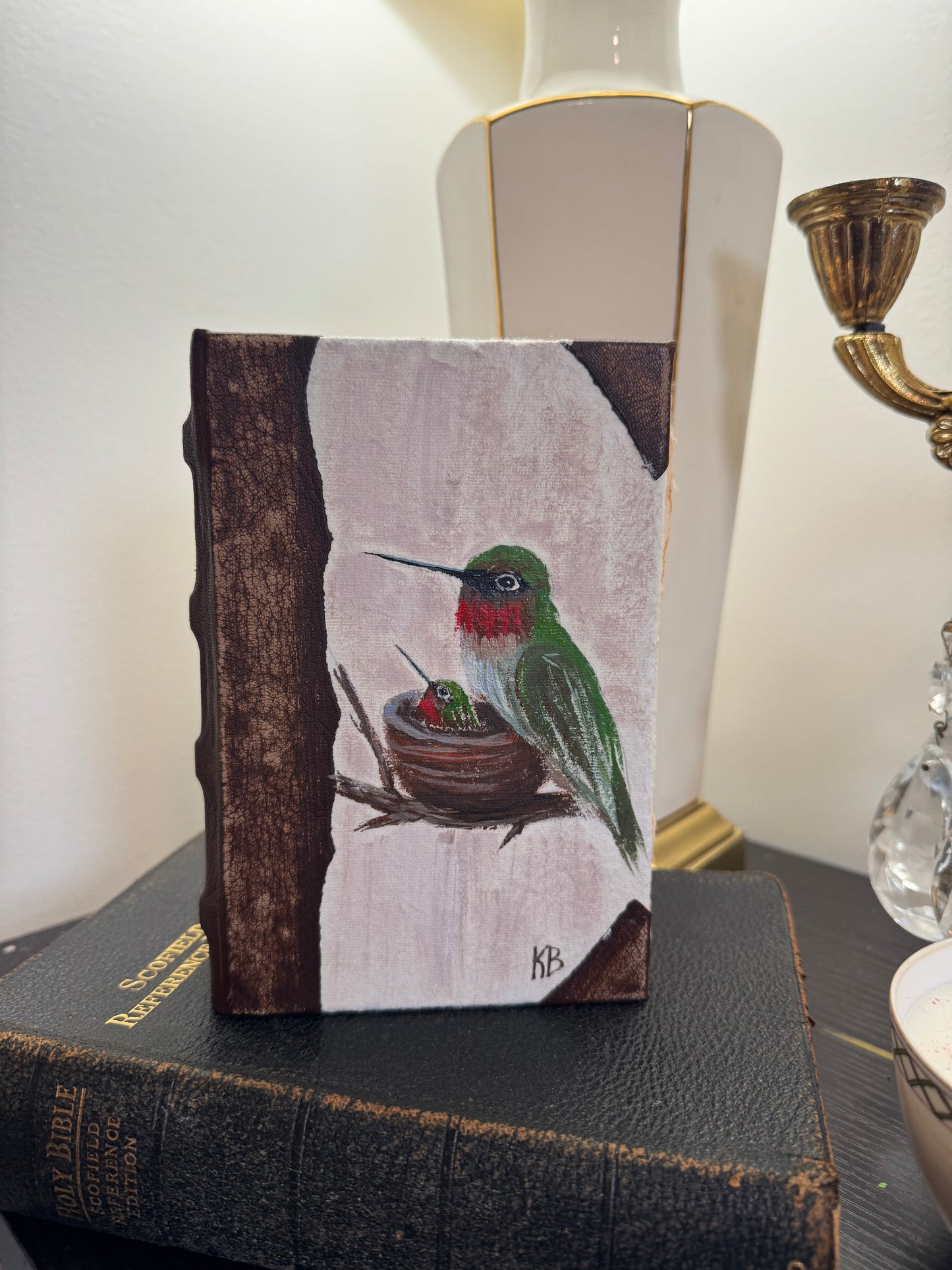 Reserved 07/28 Hand painted small landscape journal 4x6”