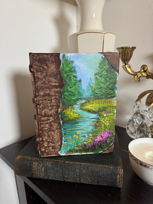 Reserved 07/28 Hand painted medium landscape journal 6x8”
