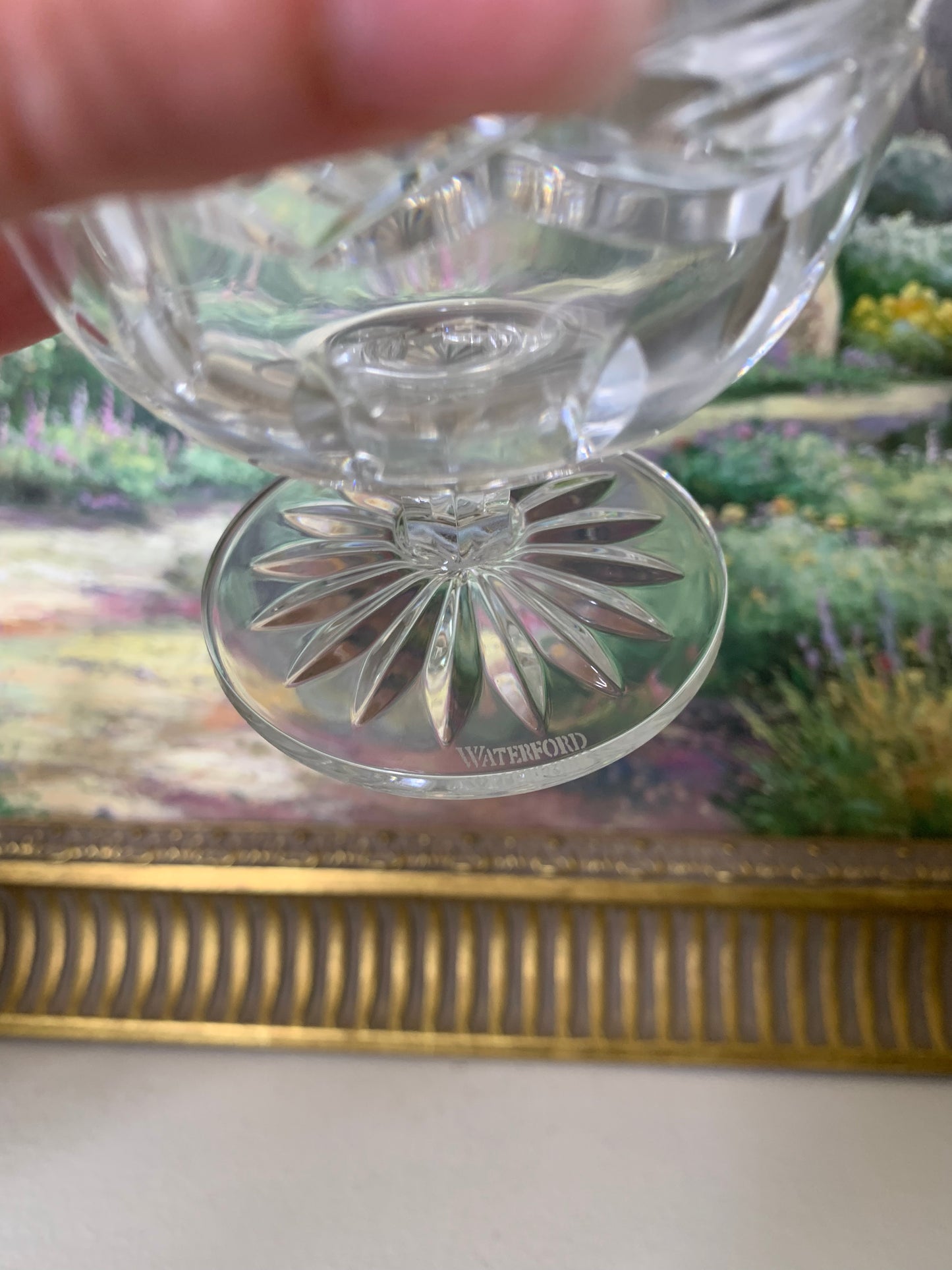 Stunning Waterford crystal Dolmen 5” footed bowl/compote - Excellent condition!