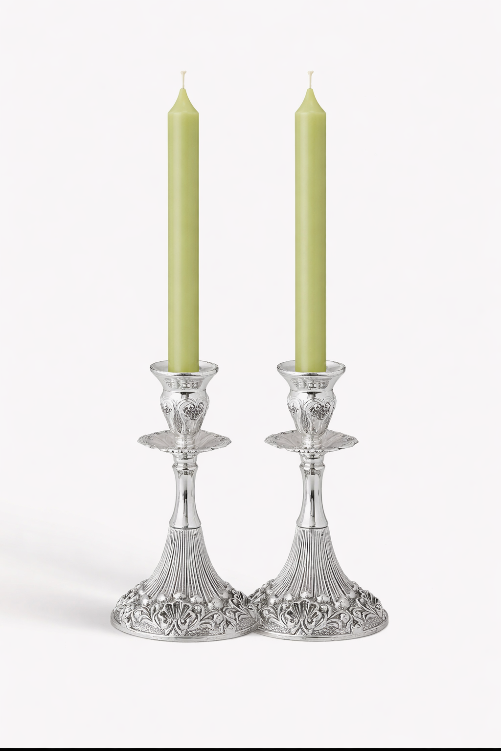 Caspari Straight Taper 10" Candles in Moss Green (2) Candles Per Package