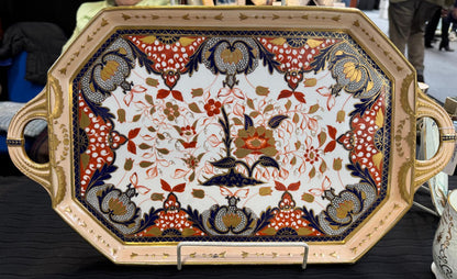 Antique Davenport Imari Serving Tray | Style DA4446 | c.1880 | 19.5” Handled Platter