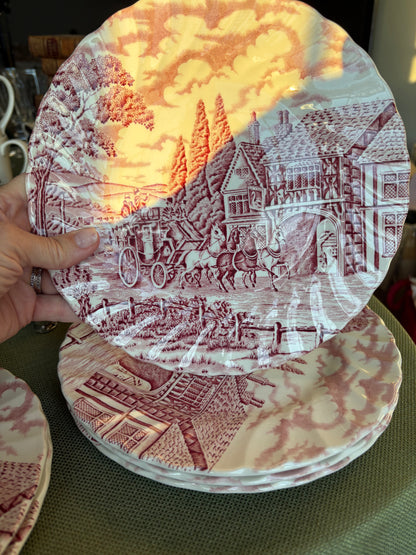 Live 12/2 for Maria 10 piece set of Myott “Royal Mail” Dishes