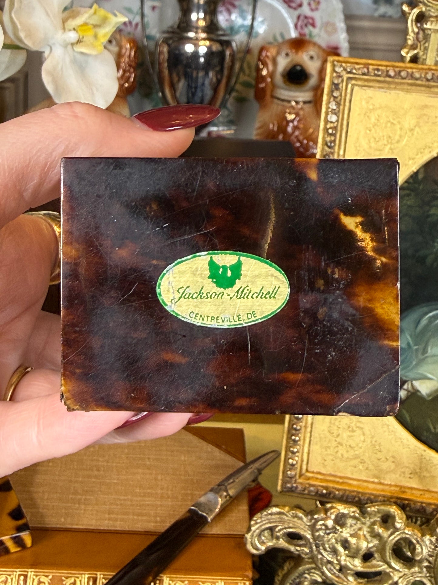 Antique Victorian Tshell & Mother-of-Pearl Sewing Etui | Complete Fitted Sewing Box | Lavender Satin Interior | Jackson-Mitchell Provenance | 4”