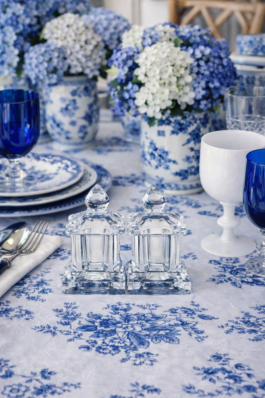 Crystal Pagoda Salt & Pepper Set | Elegant Tabletop Accents