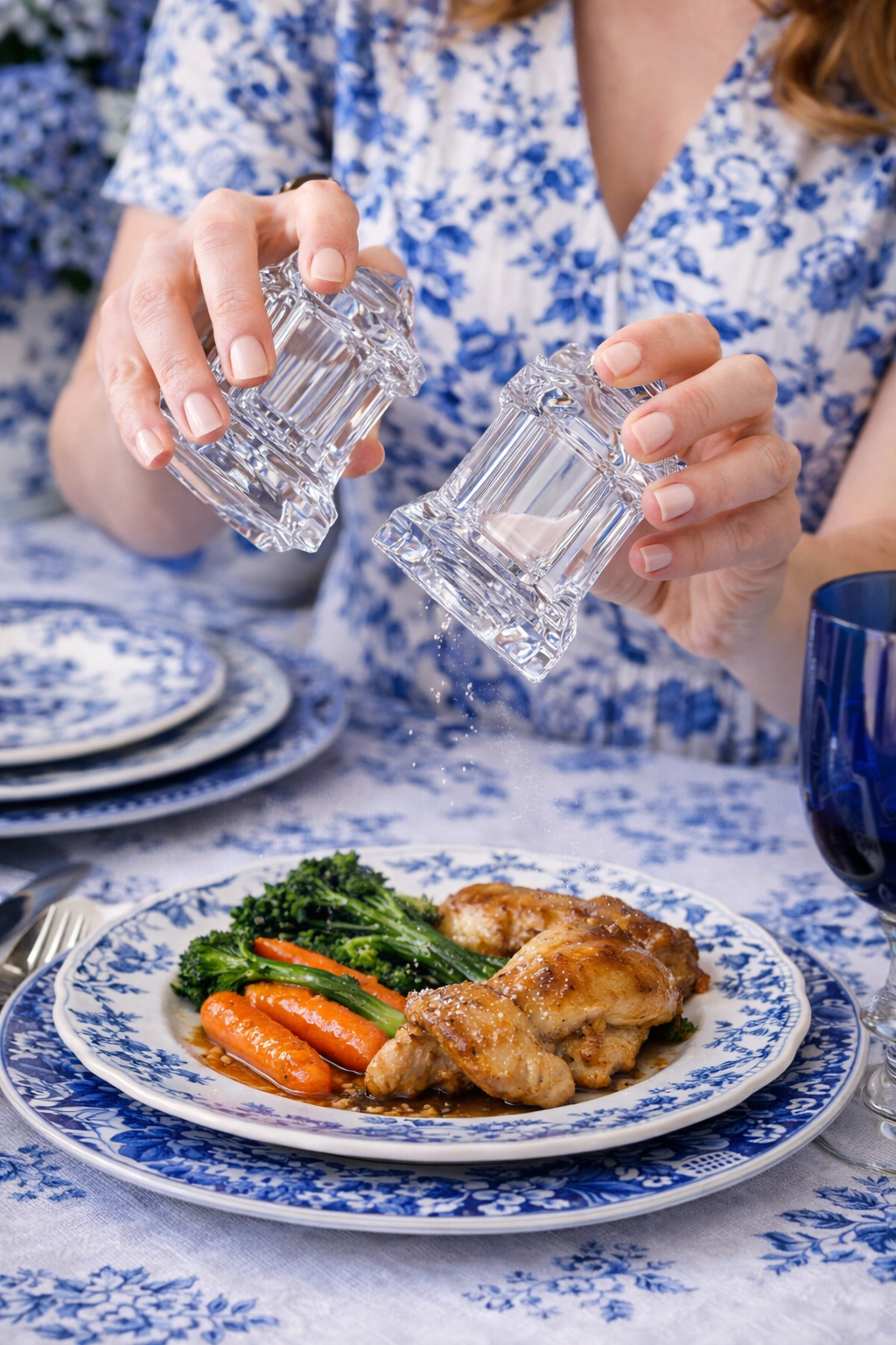 Crystal Pagoda Salt & Pepper Set | Elegant Tabletop Accents