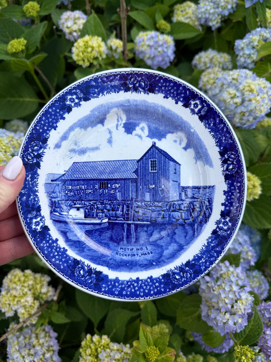Vintage Staffordshire 7” Rockport, MA plate by Adam’s, England- pristine!