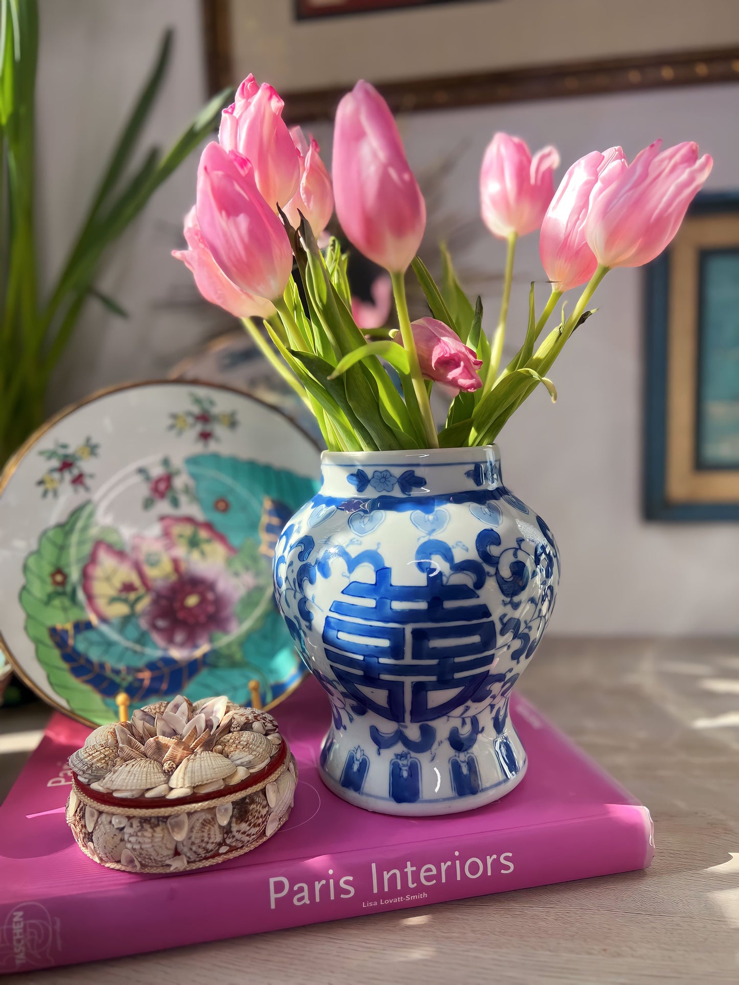Classic Blue and White Chinoiserie Vase
