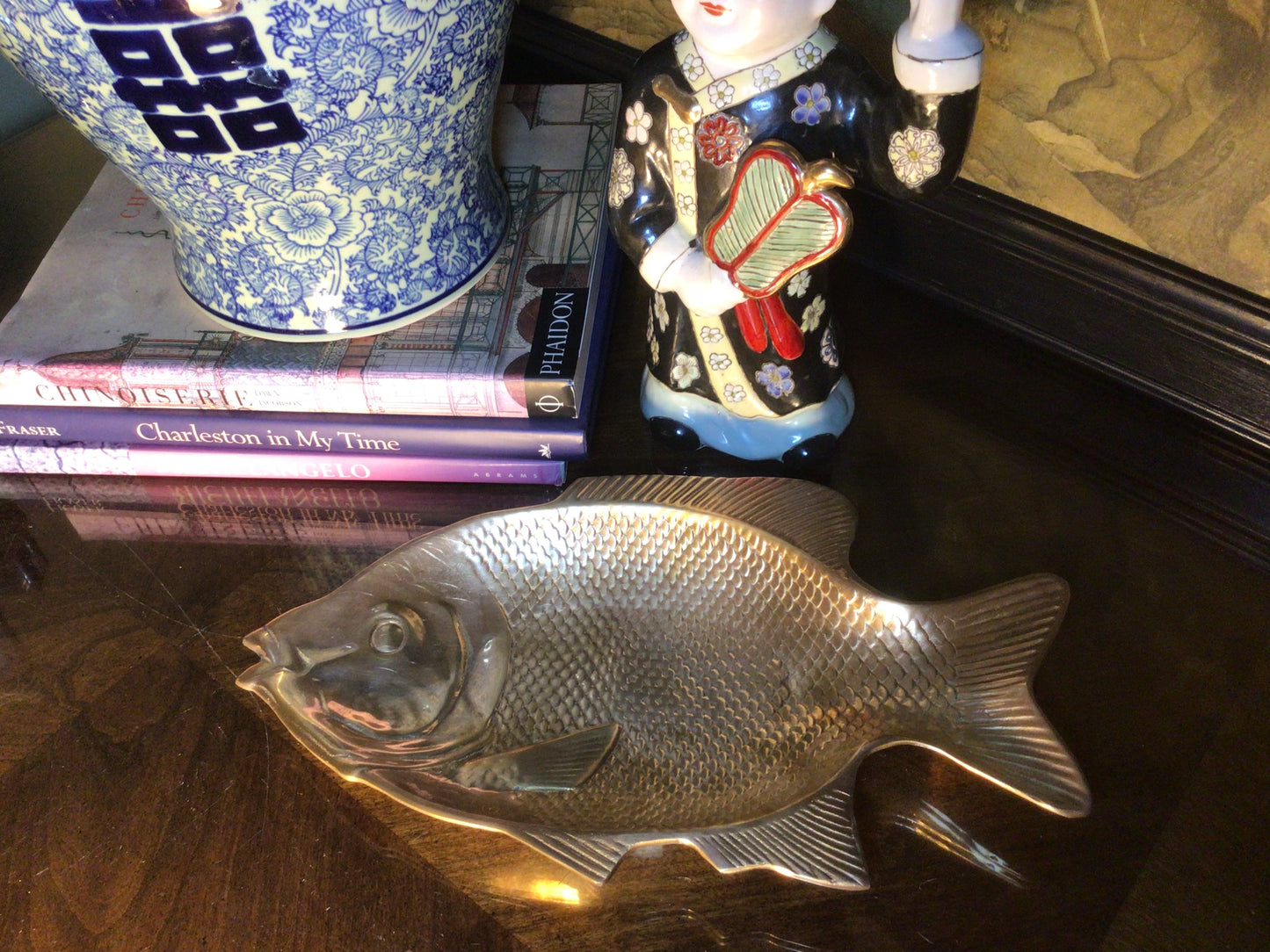 Vintage Brass Fish Tray
