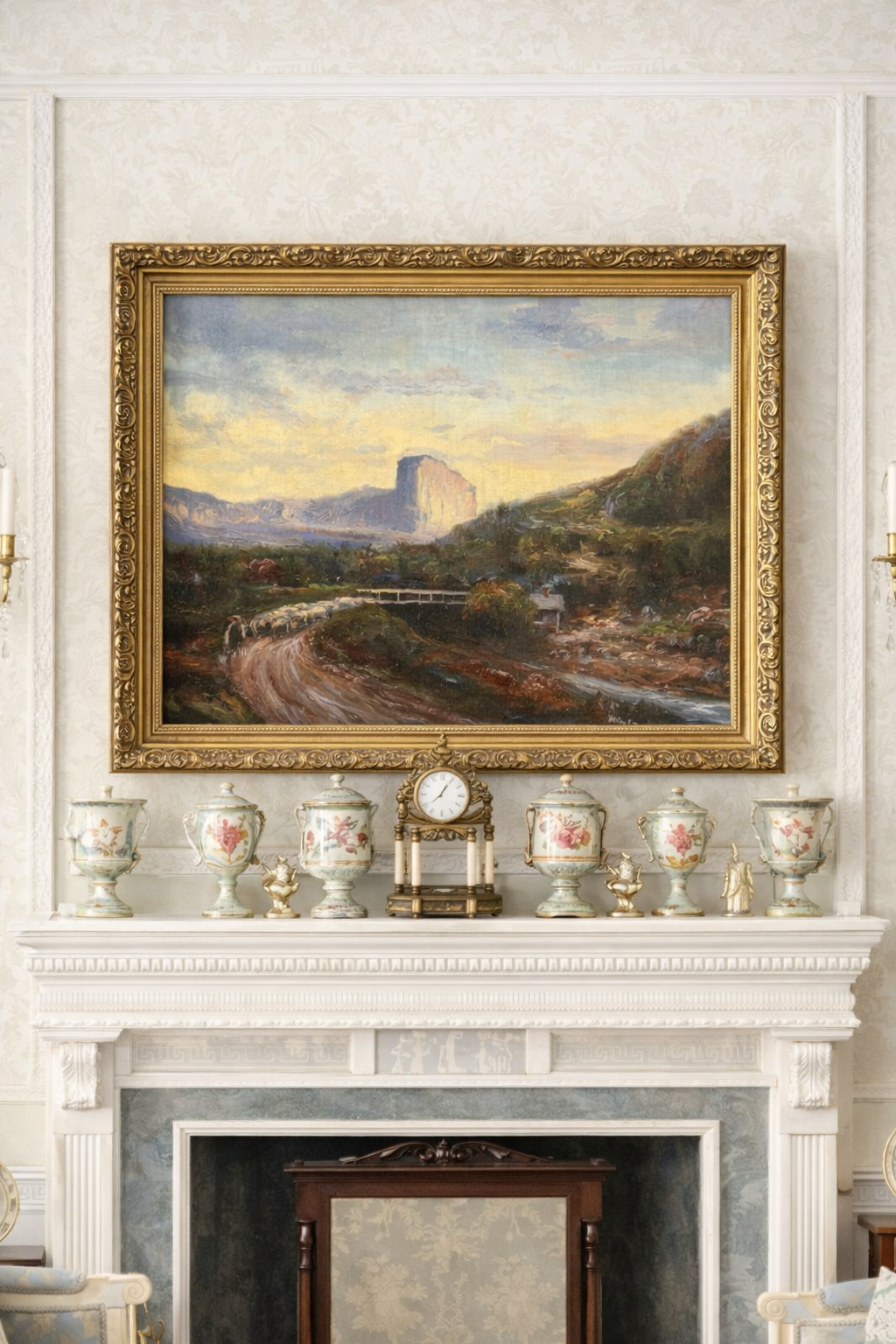 Antique Oil Painting by Henry Hulsmann (1849–1930) Framed Size: 24” x 18”