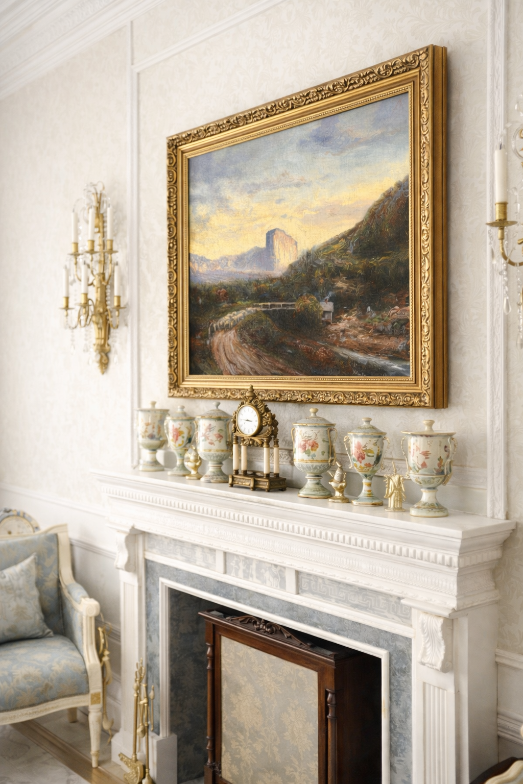 Antique Oil Painting by Henry Hulsmann (1849–1930) Framed Size: 24” x 18”