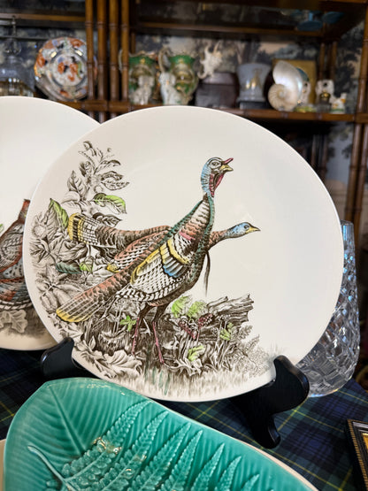 Vintage Johnson Brothers “Game Birds”English Dinnerware Set | 17 Pieces | 8 Dinner Plates, 8 Mugs & Large Platter | Vintage England