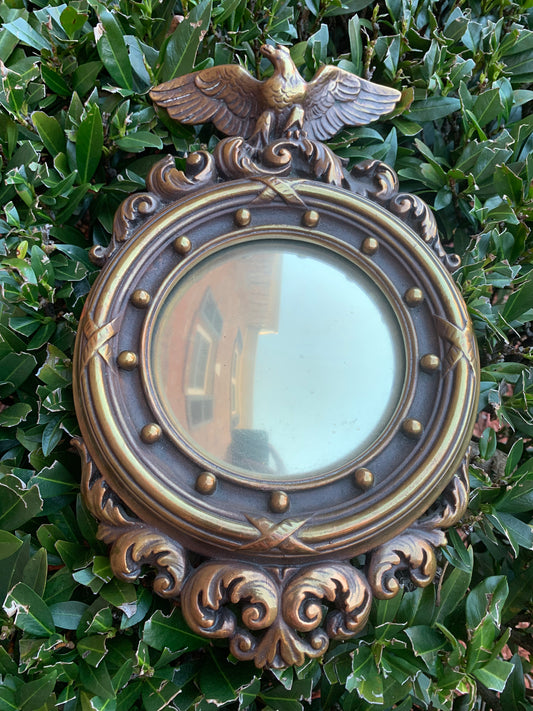 Antique Armor Bronze Federal Eagle Convex Mirror! - As is!