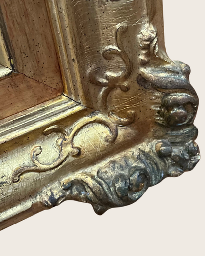Elegant Large Signed Still Life Oil on Canvas | Moody Classical Fruit Study - Older Vintage - Substantial Solid Wood Gilded Frame From Italy