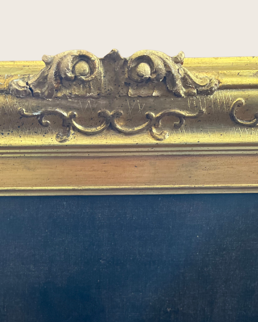 Elegant Large Signed Still Life Oil on Canvas | Moody Classical Fruit Study - Older Vintage - Substantial Solid Wood Gilded Frame From Italy