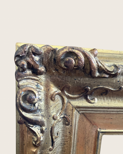 Elegant Large Signed Still Life Oil on Canvas | Moody Classical Fruit Study - Older Vintage - Substantial Solid Wood Gilded Frame From Italy
