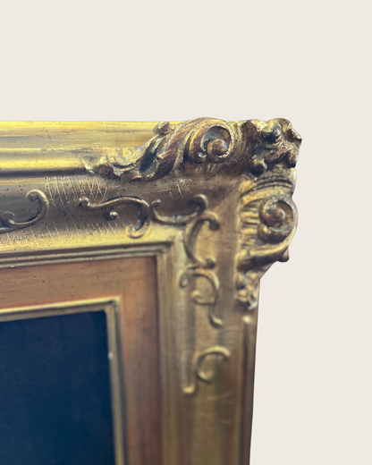 Elegant Large Signed Still Life Oil on Canvas | Moody Classical Fruit Study - Older Vintage - Substantial Solid Wood Gilded Frame From Italy