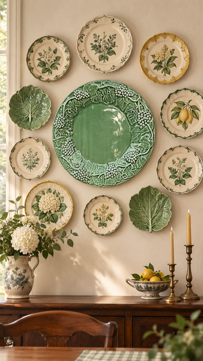 Mikasa Vintage green grape design plate 14”