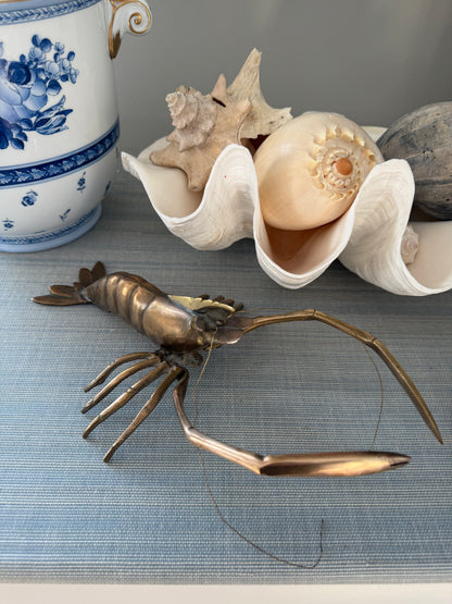 Vintage Brass Large 12.5” Lobster