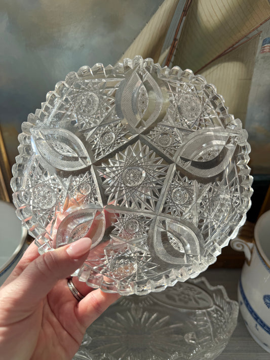 Vintage 7” Crystal Serving Dish