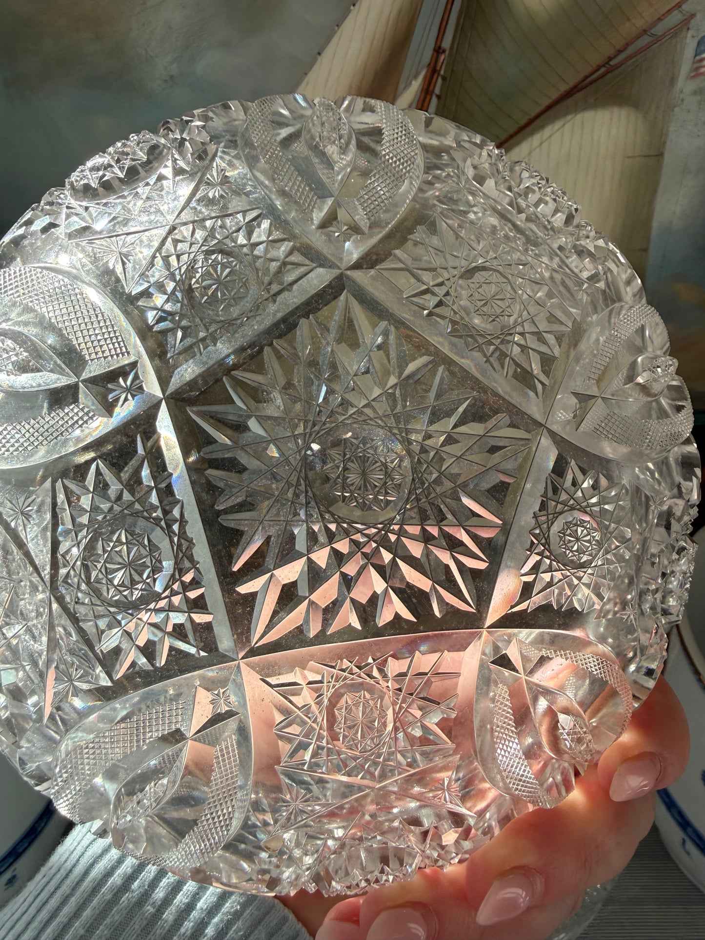 Vintage 7” Crystal Serving Dish