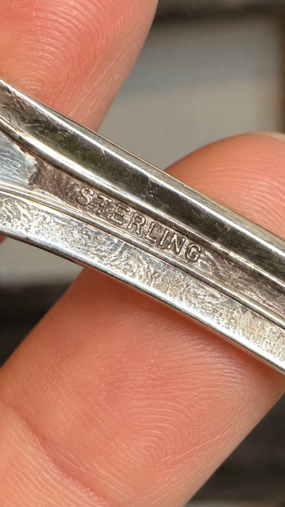 Antique R. Wallace & Sons Sterling Silver Serving Spoon 8 1/2"L ~ 87 Grams ~