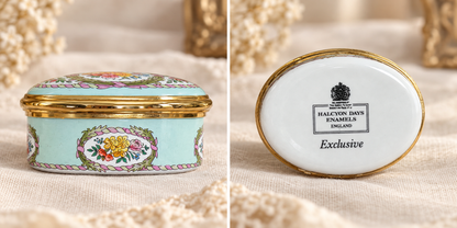 Halcyon Days “Mother For You with Love” Enamel Keepsake Box