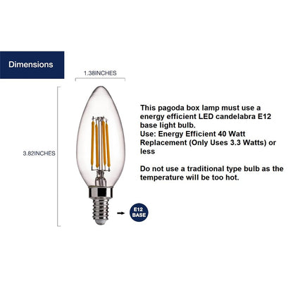 Danny’s Fine Porcelain: Pink & White Pagoda Lidded Lamp: 4.5L X 4.5W X 8H
