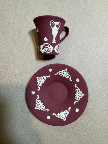 Rare Crimson Wedgewood espresso set