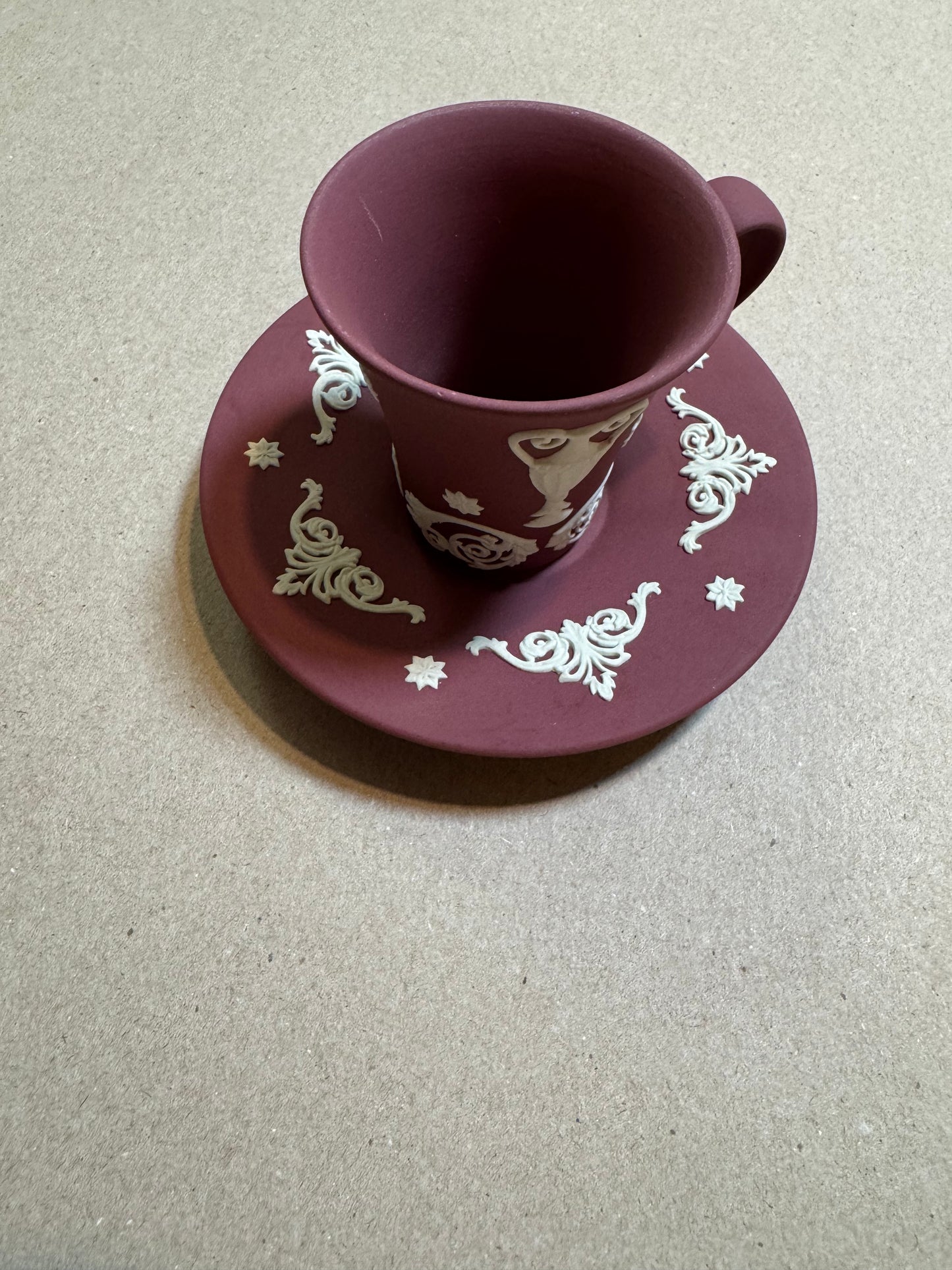 Rare Crimson Wedgewood espresso set
