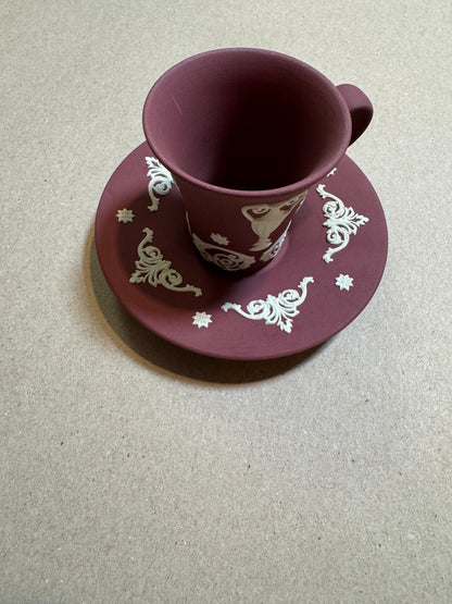 Rare Crimson Wedgewood espresso set