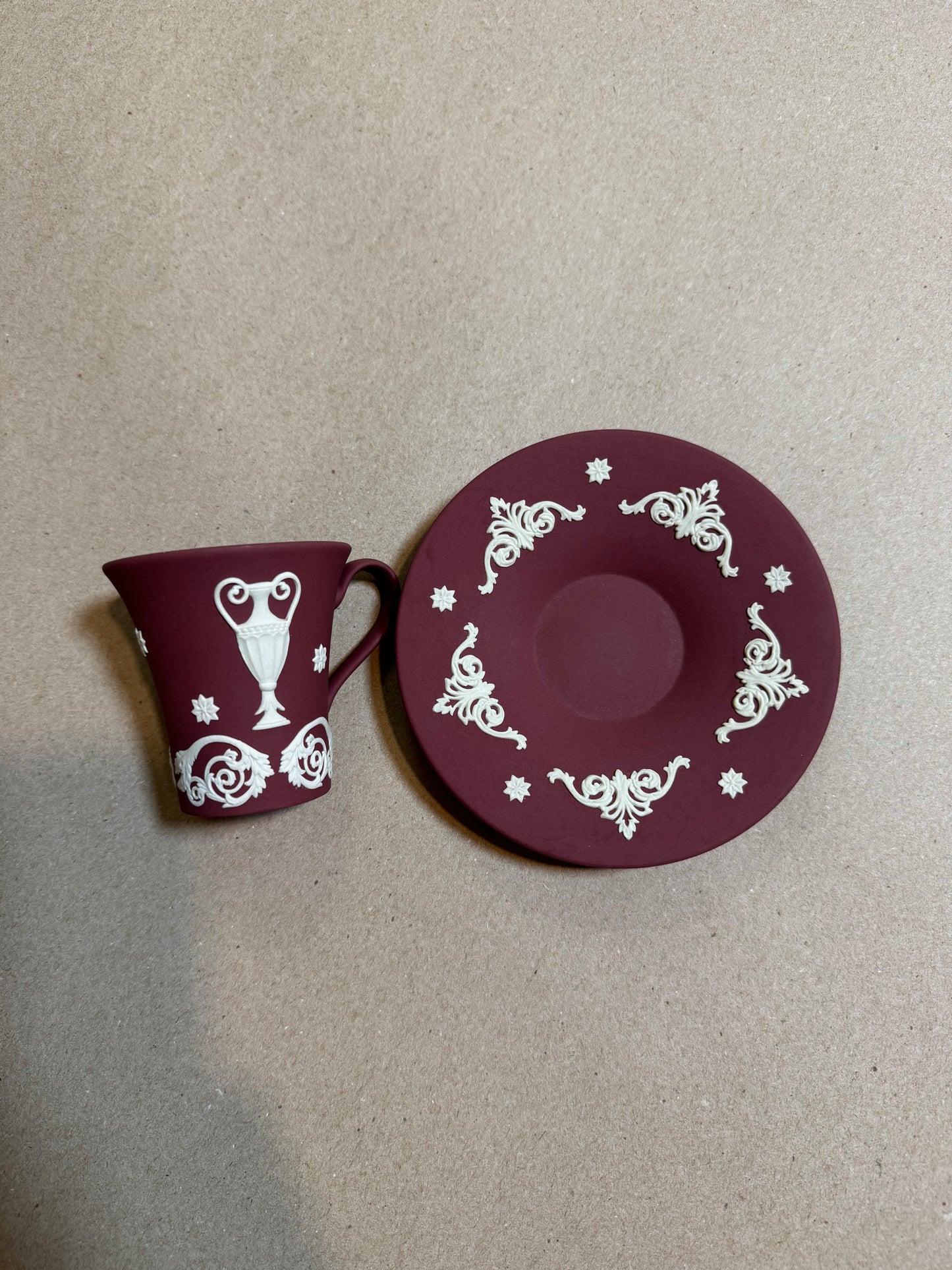 Rare Crimson Wedgewood espresso set