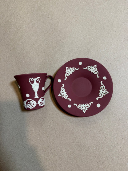 Rare Crimson Wedgewood espresso set