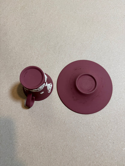 Rare Crimson Wedgewood espresso set