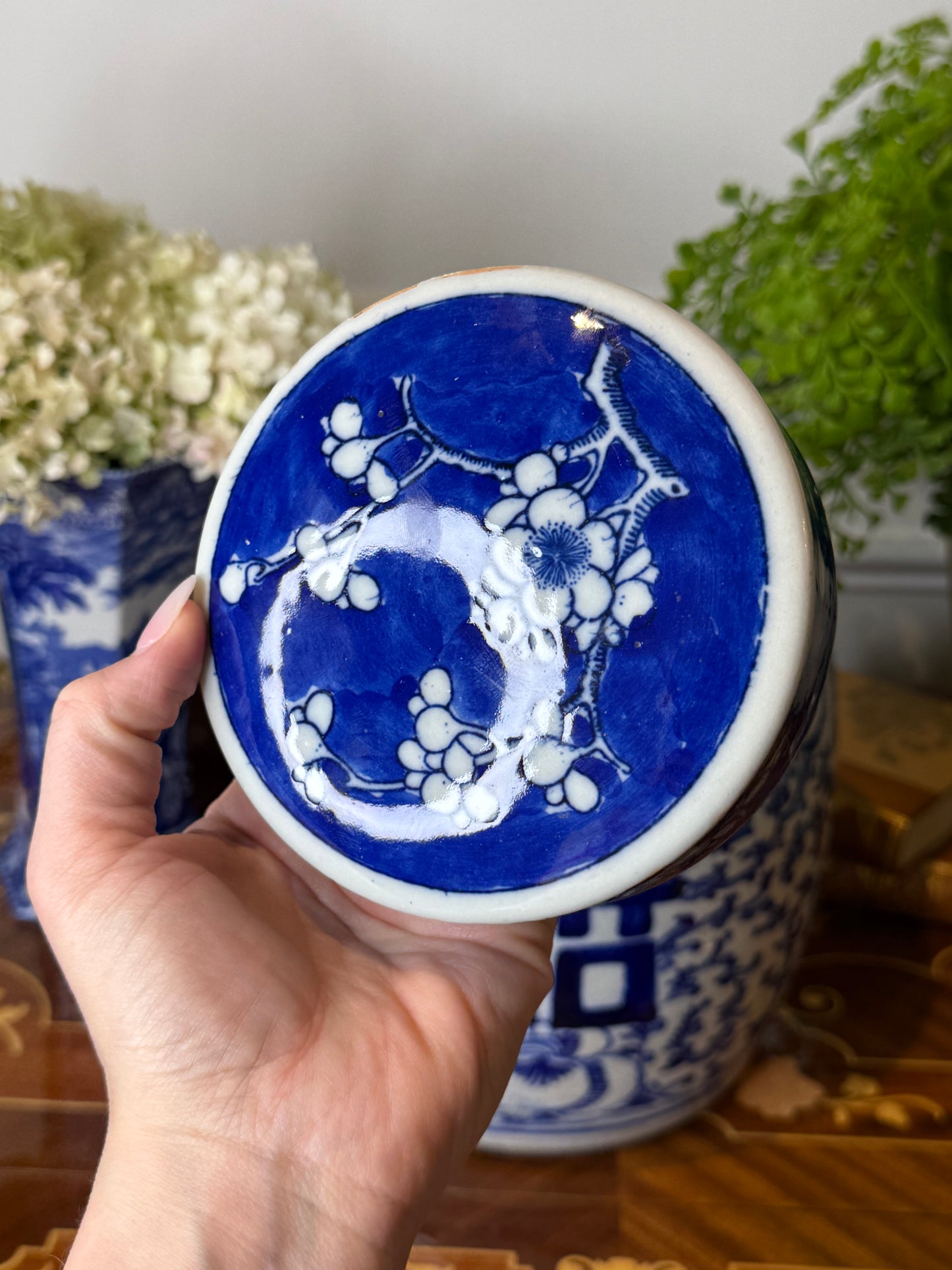 Antique Chinese Double Happiness Ginger Jar | Jianding Customs Export Seal B06 | Late Qing–Early Republic