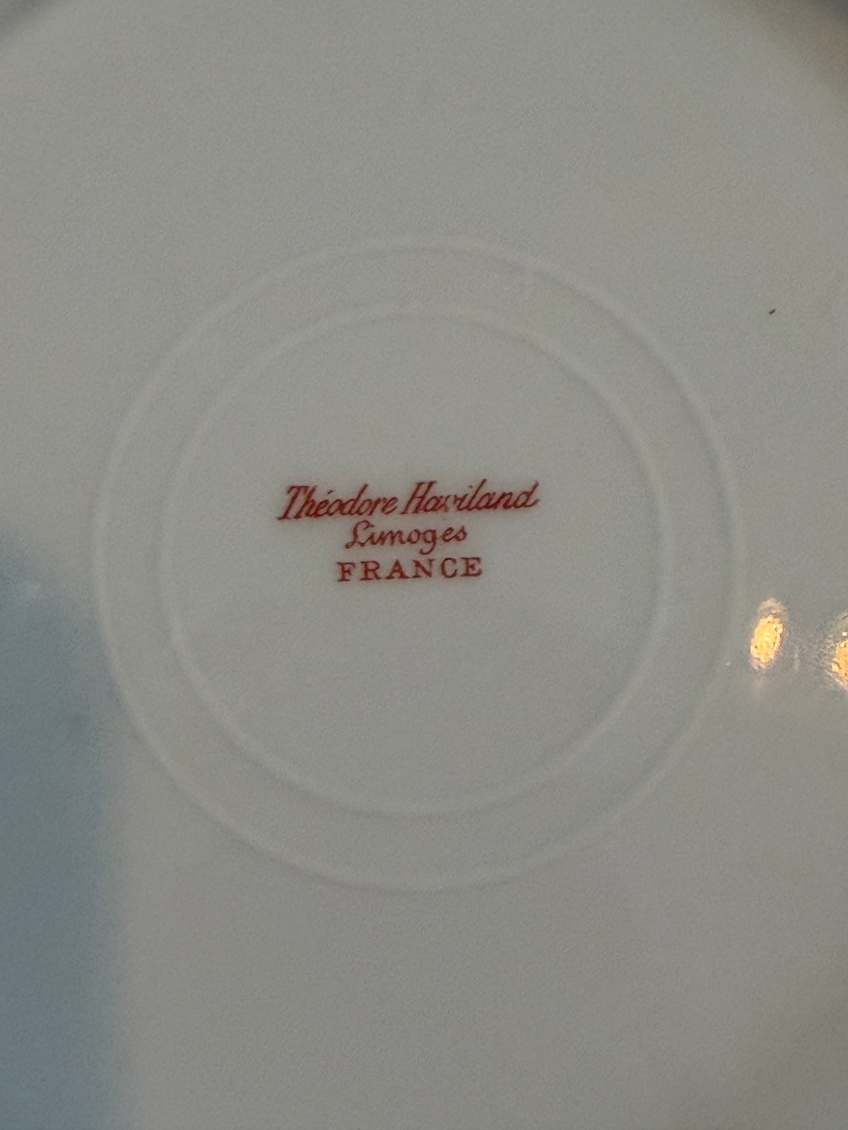 Set of 4 English stamped  porcelain plates 8d