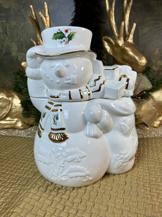 Holly Holiday Cookie Jar by Home for the Holidays-Pristine