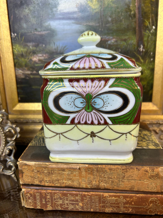 Vintage Imperial Nippon Hand Painted Tobacco Jar