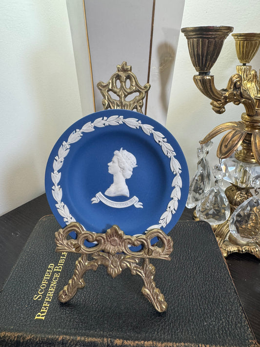 Wedgwood dark blue small plate 4.5”