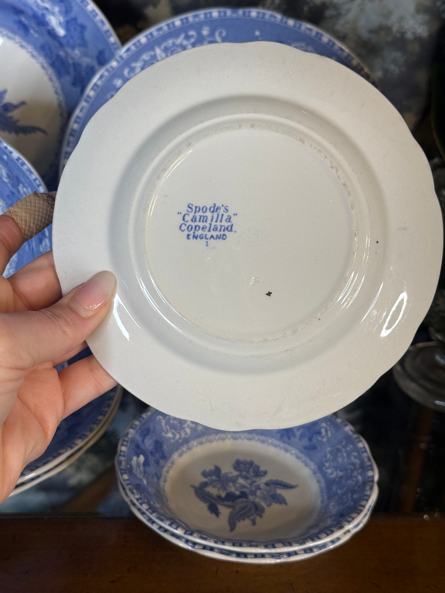 Vintage Copeland Spode “Camilla” Single Blue & White Bread & Butter Plate | England | 6”