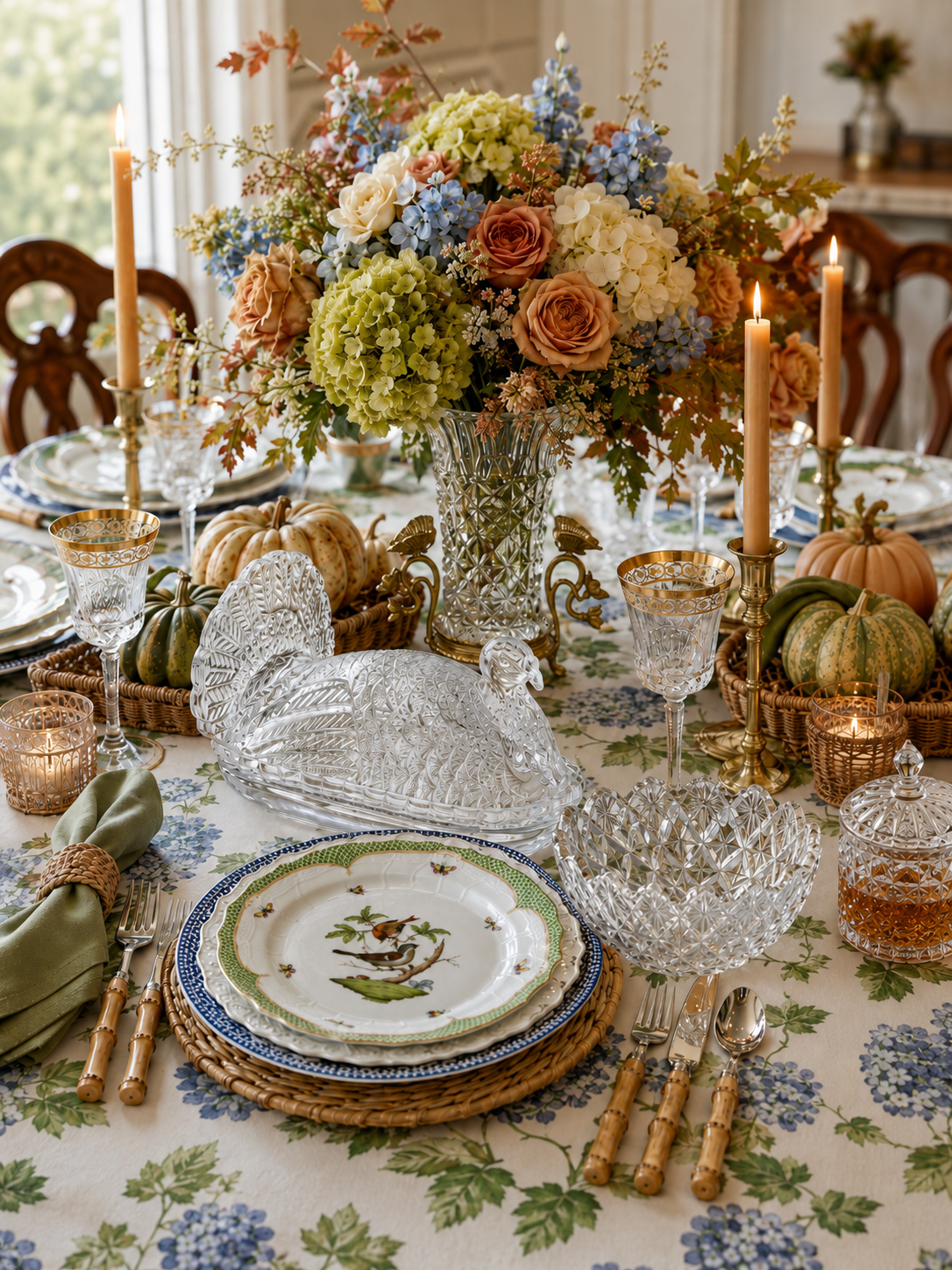 Crystal Turkey Covered Butter Box | Thanksgiving Harvest Dish with Lid | Dimensions: 6.89 X 3.54 X 4.33"