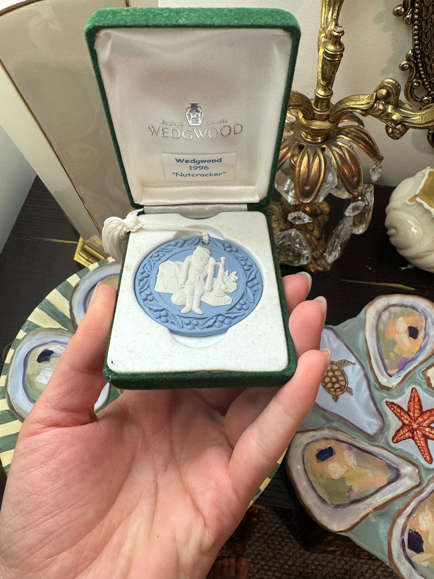 Reserved Wedgwood Christmas ornament nutcracker