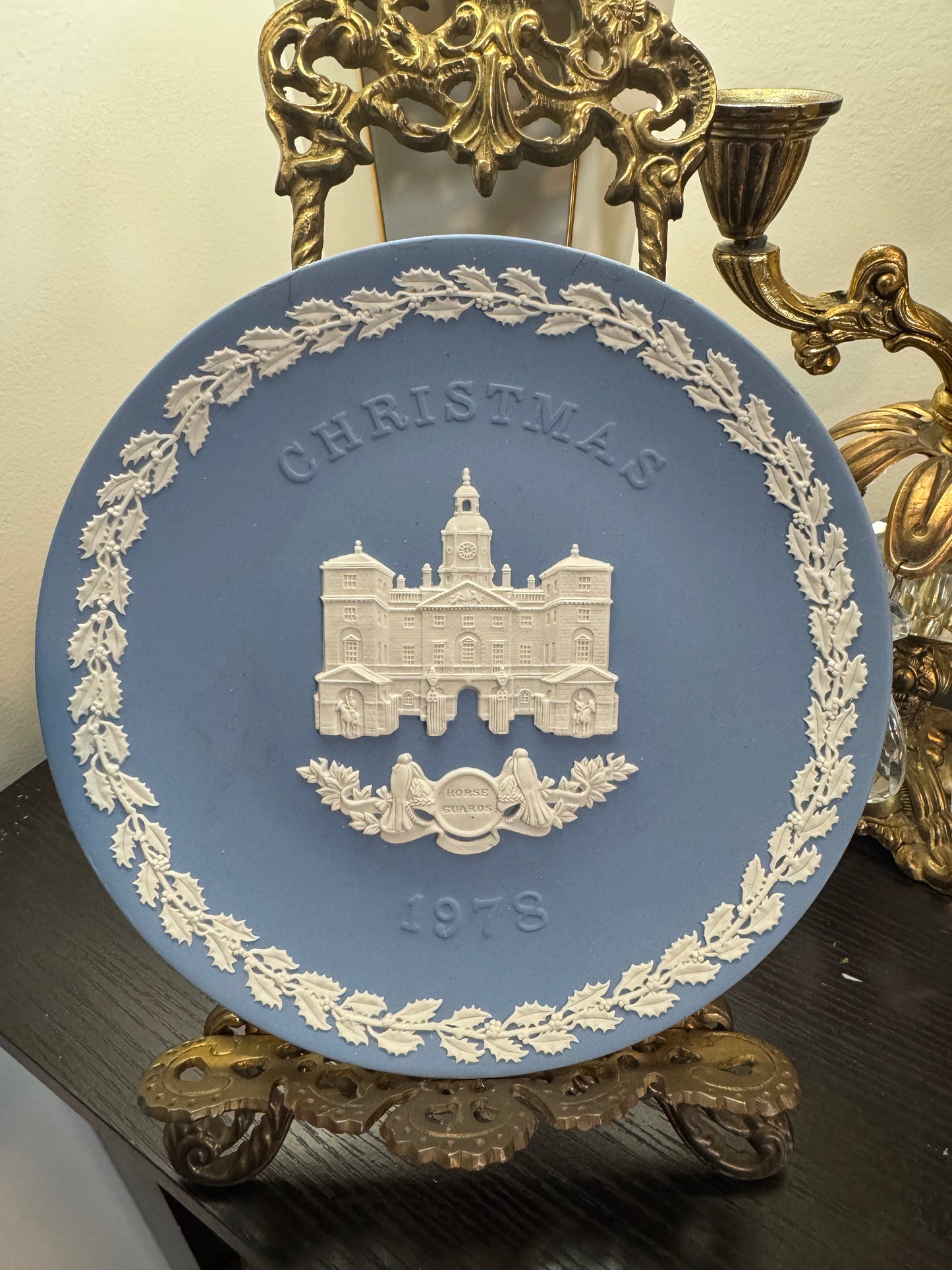 Wedgwood lavender Christmas plate 1978 House Guards