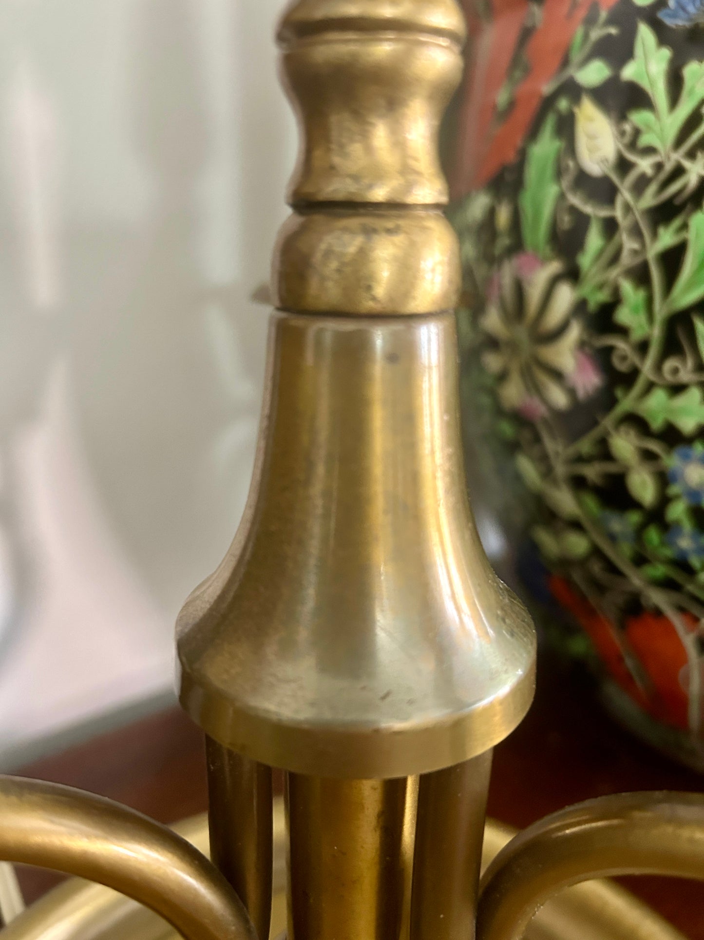 Vintage Frederick Cooper Brass & Tole Bouillotte Lamp