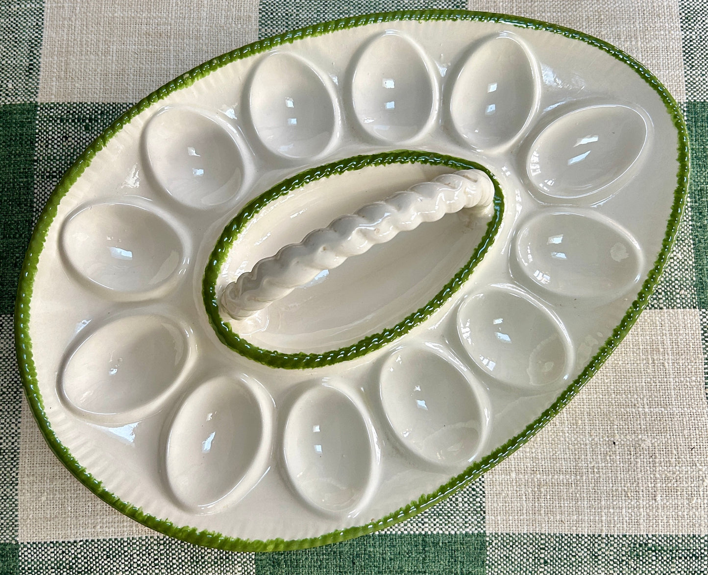 Charming Vintage Deviled Egg Platter