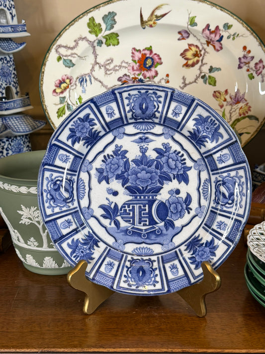 Antique Copeland & Garrett Blue & White Transferware Plate | Asian Floral Urn Pattern | c.1833–1847 | DA4464